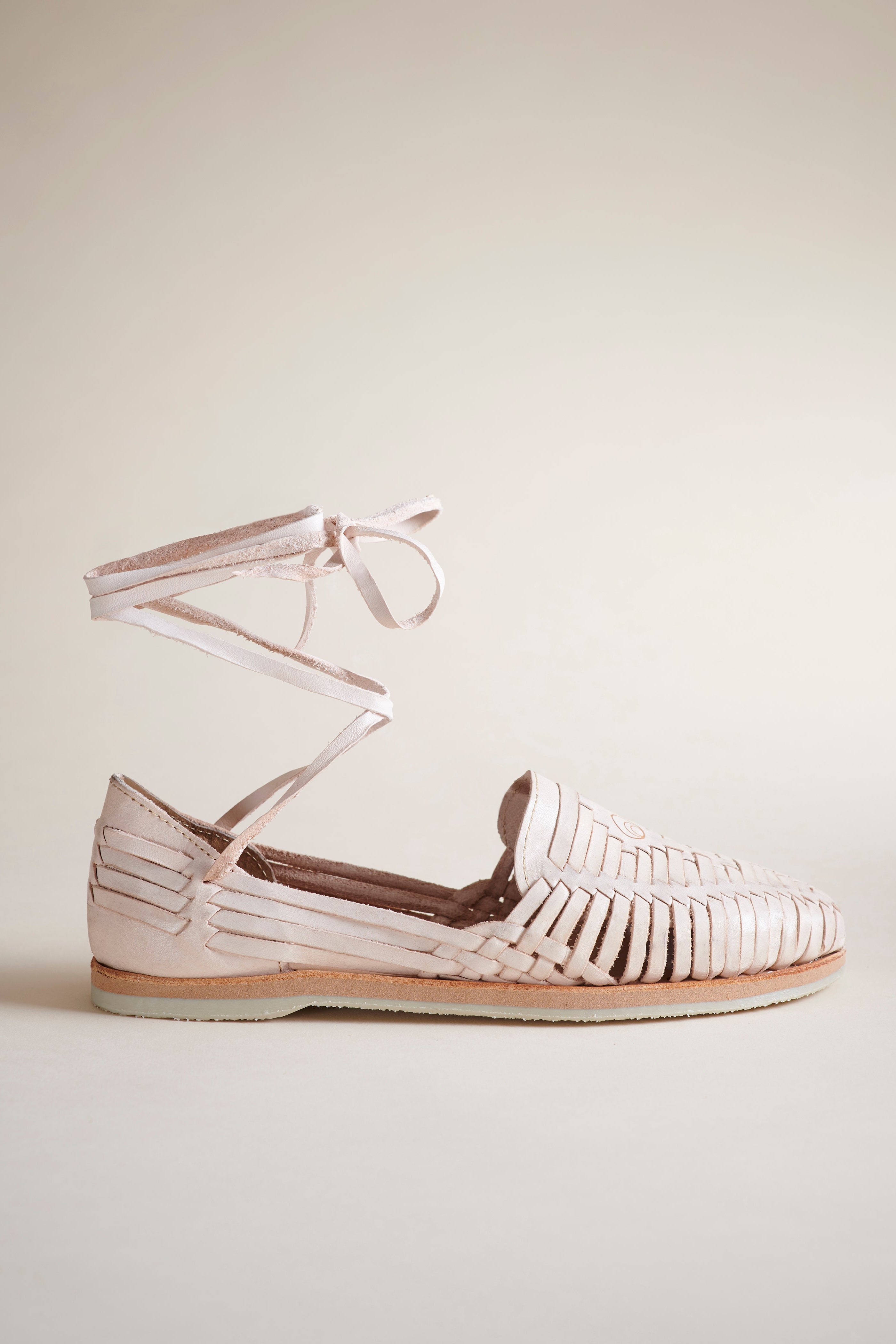 Lace Up Huaraches in Blush