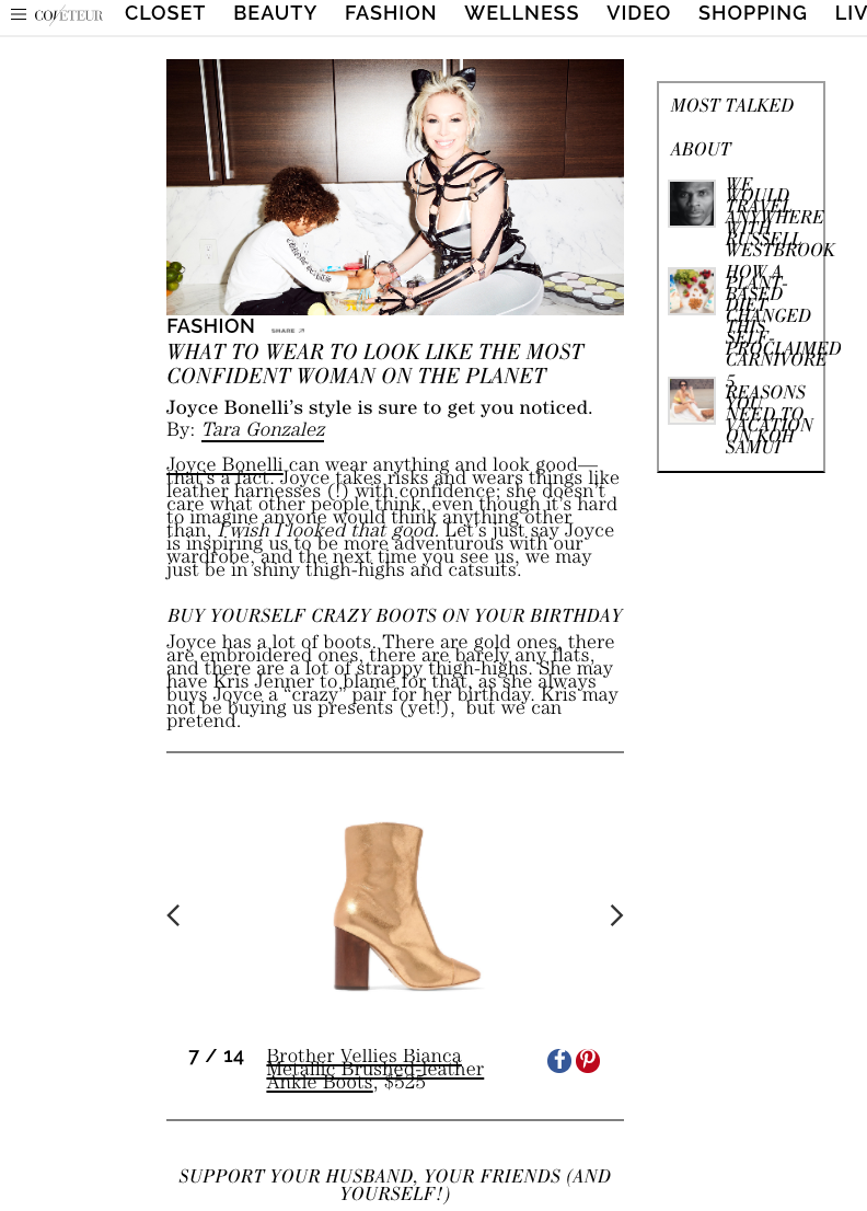 Coveteur Brother Vellies Bianca Gold Boot