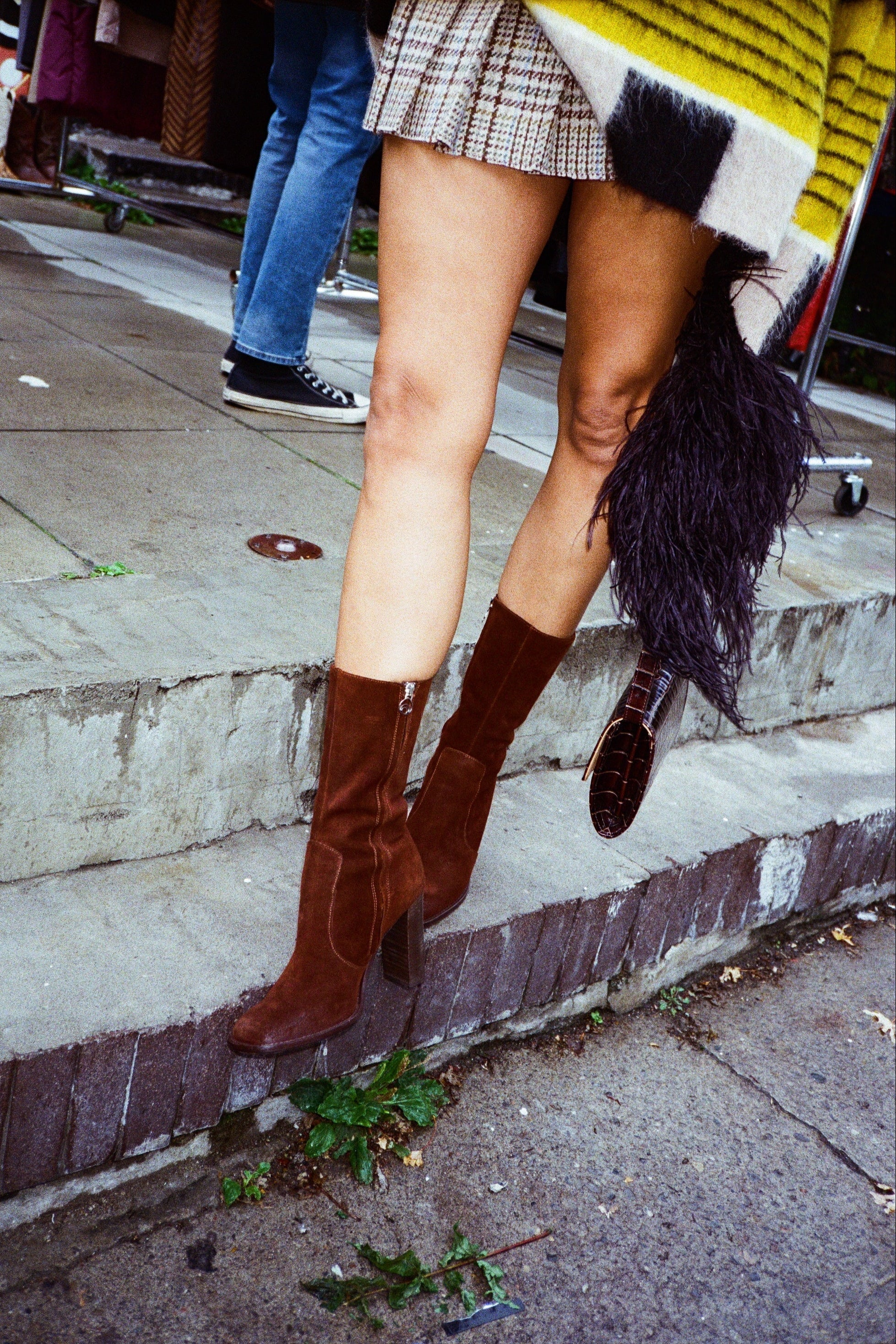 Lauryn Boot in Washed Brown Suede