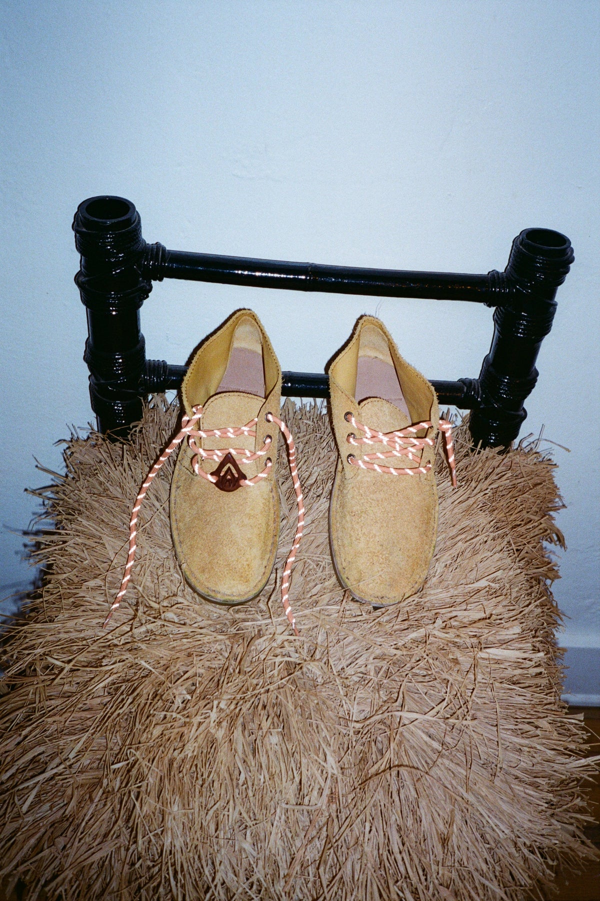 BROTHER VELLIES フリル付きミュール 青と白のストライプ Brother Vellies