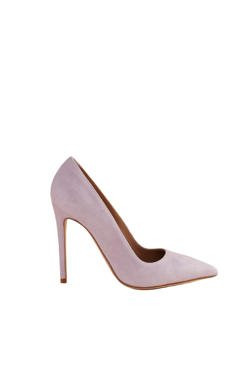 Nude Pump in Lavender Suede