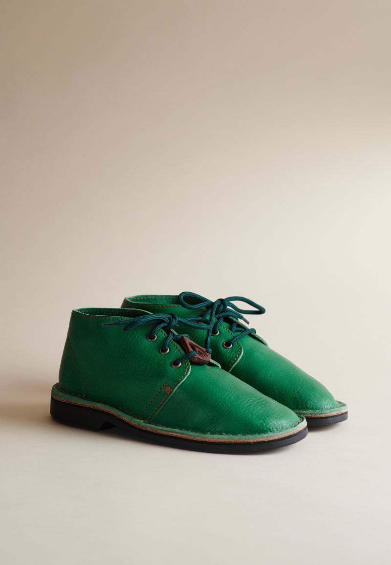 Erongo Vellies in Green Leather