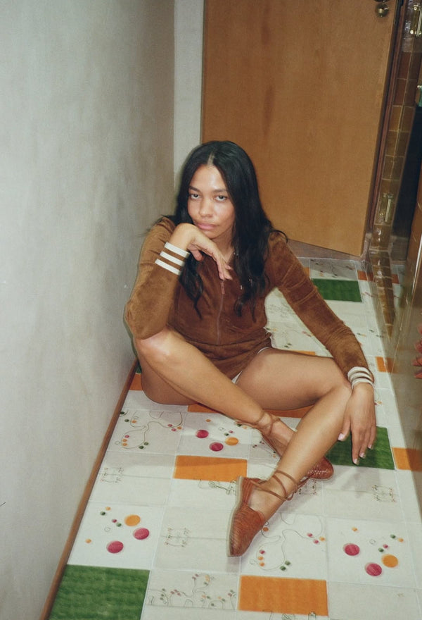 Lace Up Huarache in Nutmeg