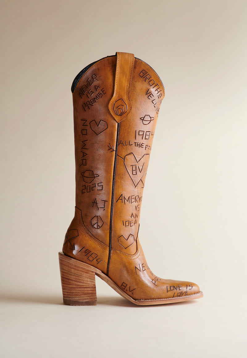 Tree of Life Doodle Cowboy Boot