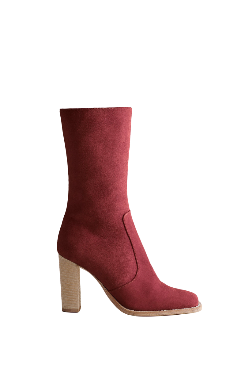 Lauryn Boot in Oxblood Suede