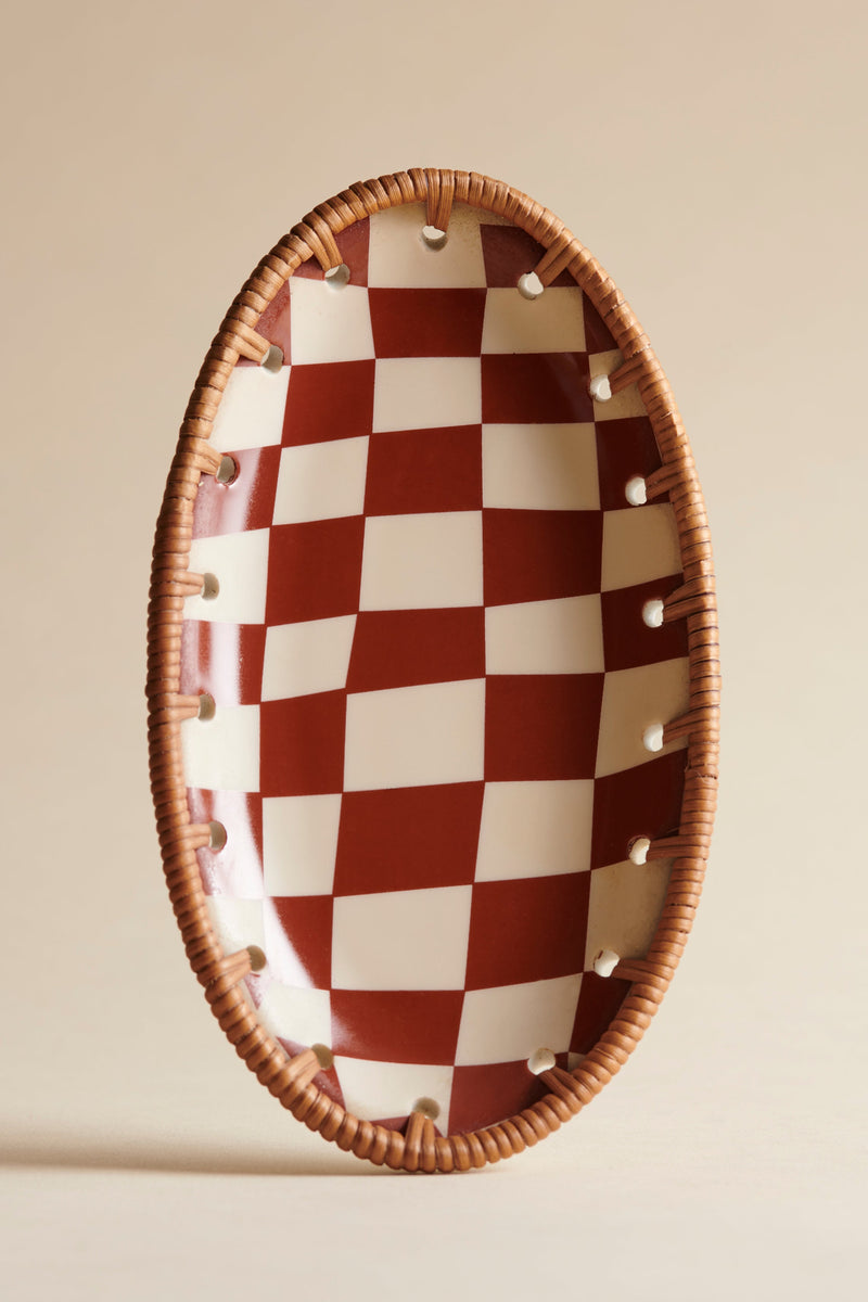 Ceramic Checkered Dish