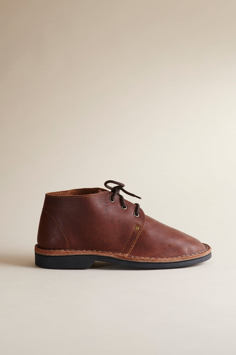 Erongo Vellies in Nutmeg Distressed Leather