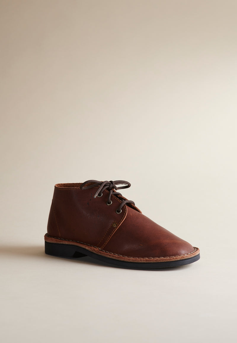 Erongo Vellies in Nutmeg Distressed Leather