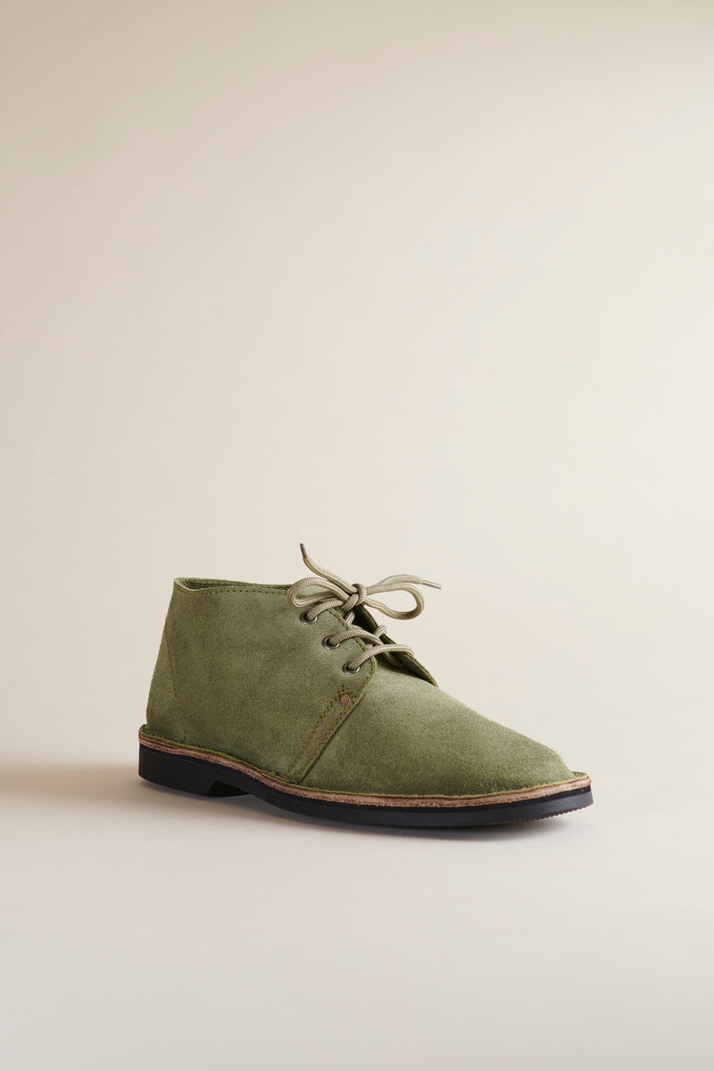 Suede Erongo Vellies in Olive