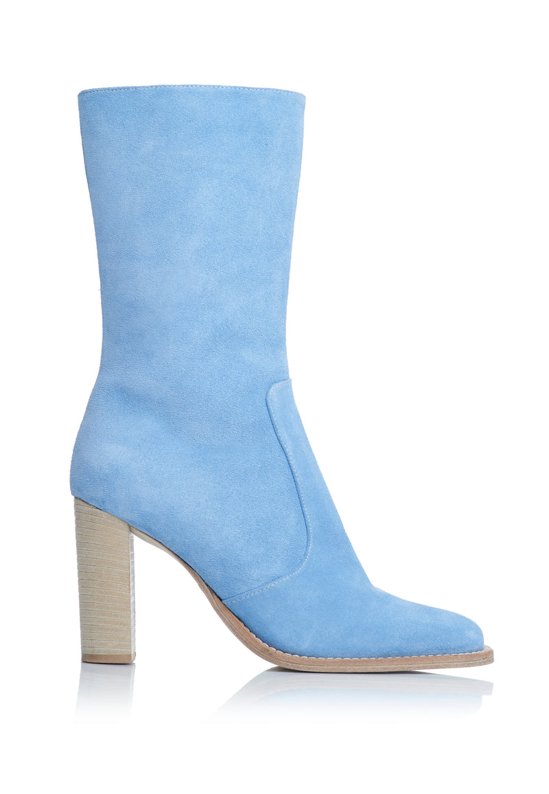 Lauryn Boot in Blue Suede