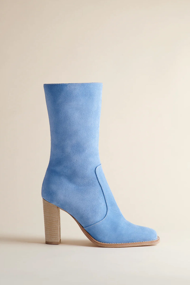 Brother Vellies Lauryn Boot in Blue Suede