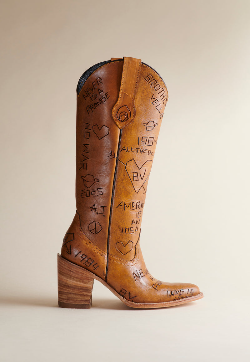 Tree of Life Doodle Cowboy Boot