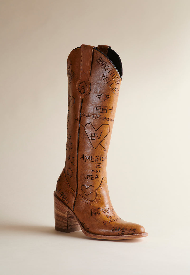 Tree of Life Doodle Cowboy Boot