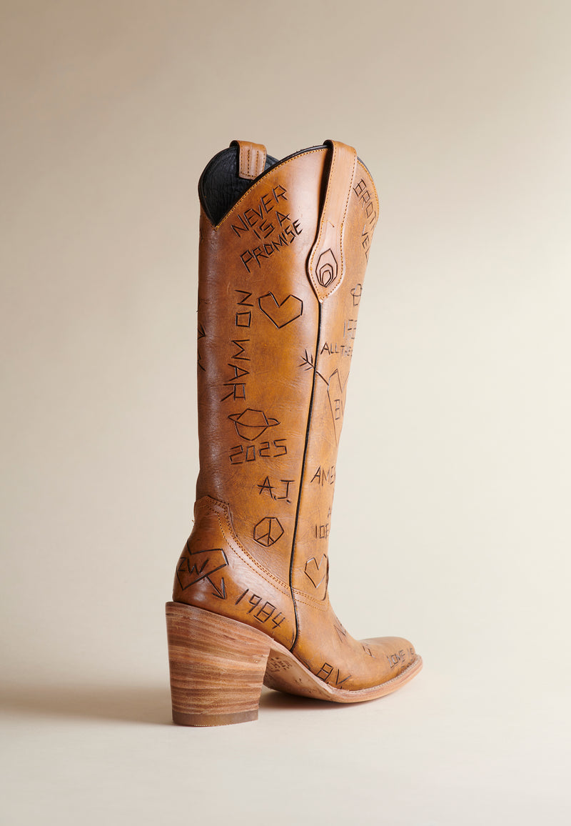 Tree of Life Doodle Cowboy Boot