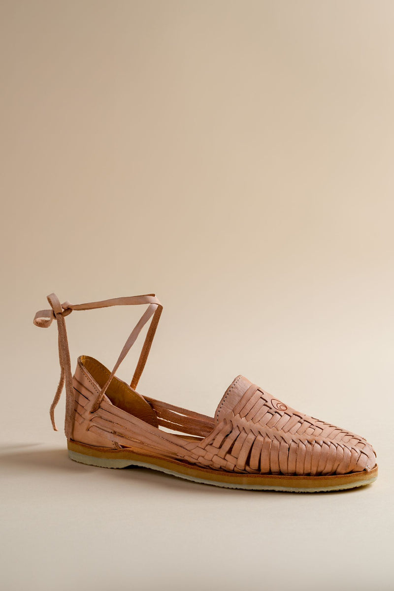 Lace Up Huarache in Blush – Brother Vellies - Main Image