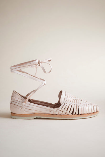 Lace Up Huaraches in Blush