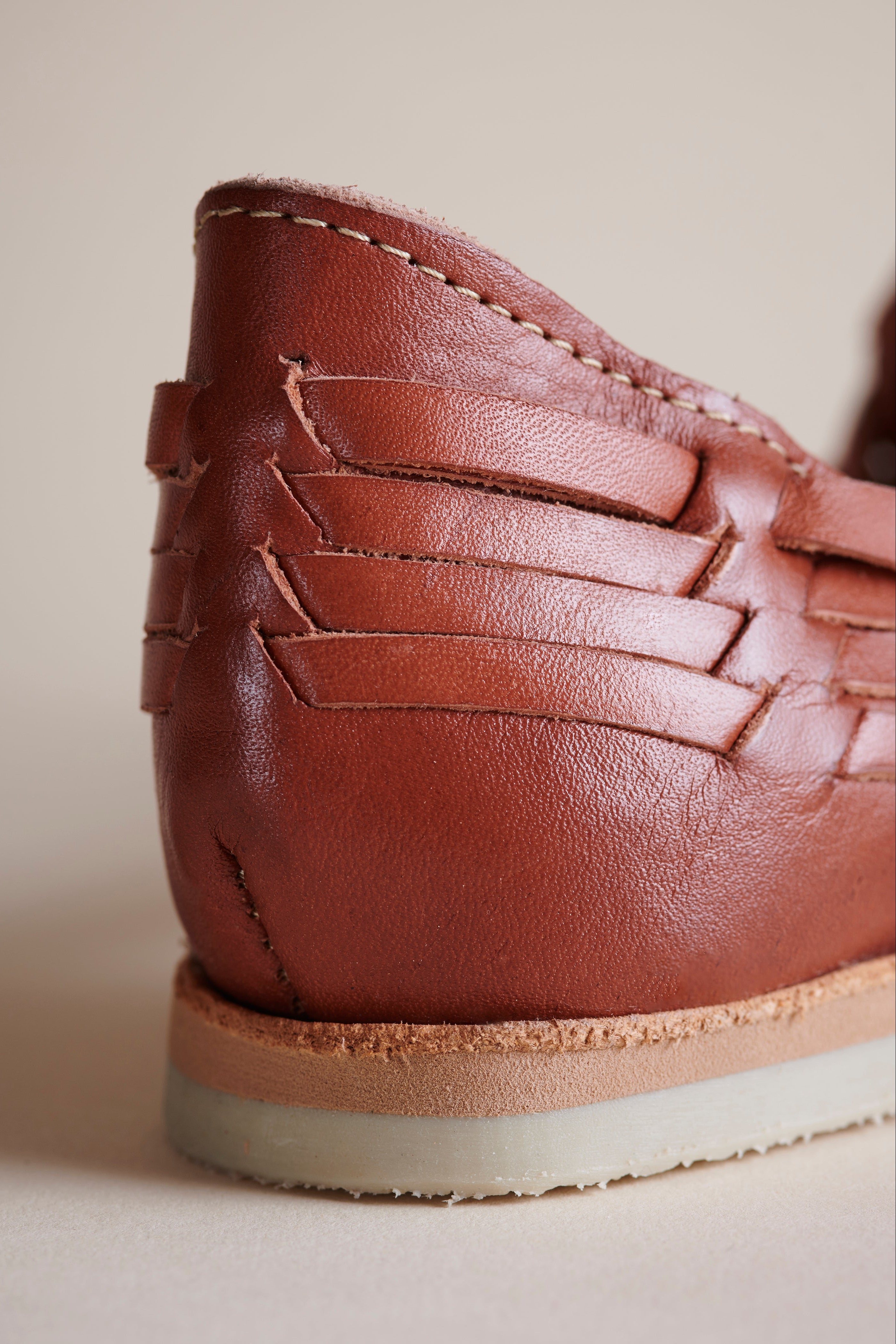 Lace Up Huarache in Nutmeg