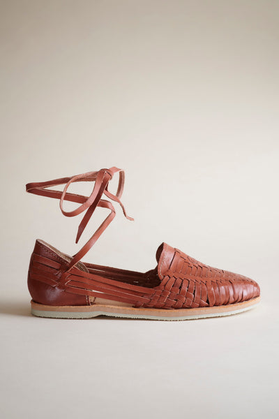 Lace Up Huarache in Nutmeg