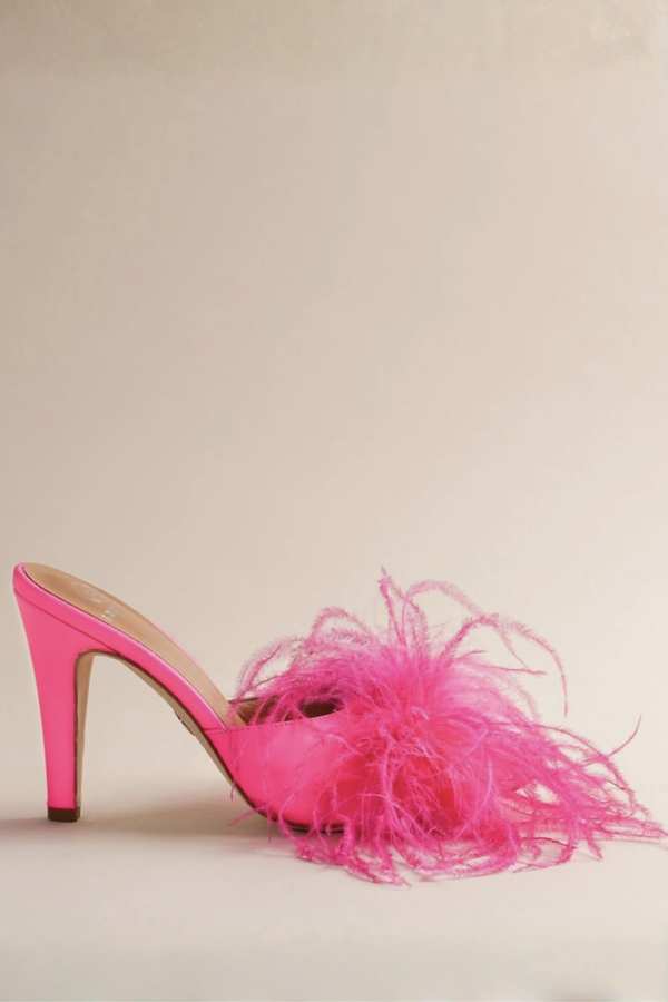 Palms Pump in Electric Flamingo