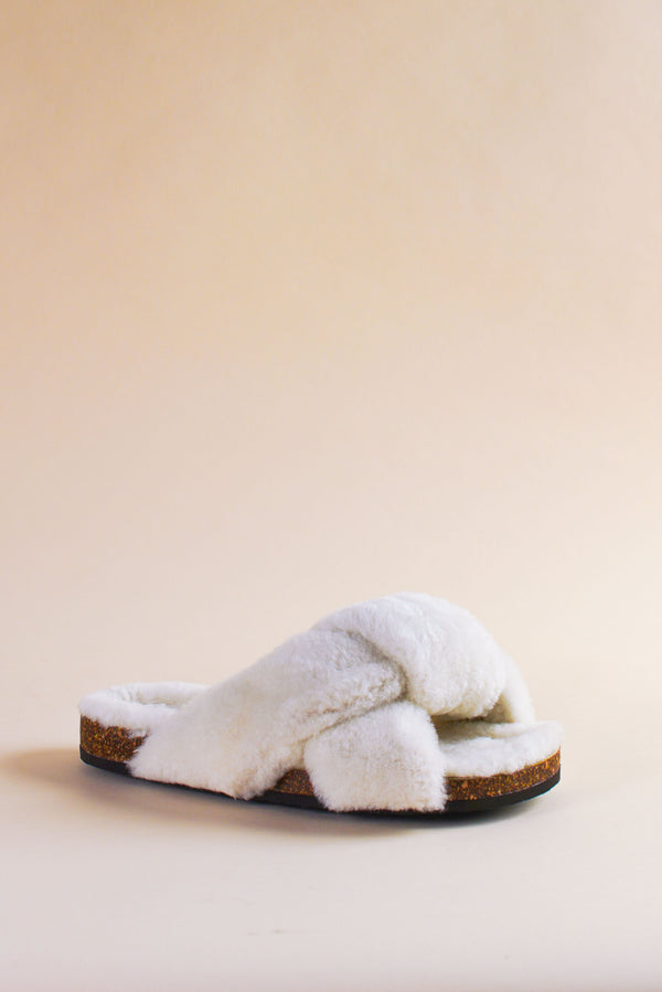 Teddy Togo in Ivory Shearling