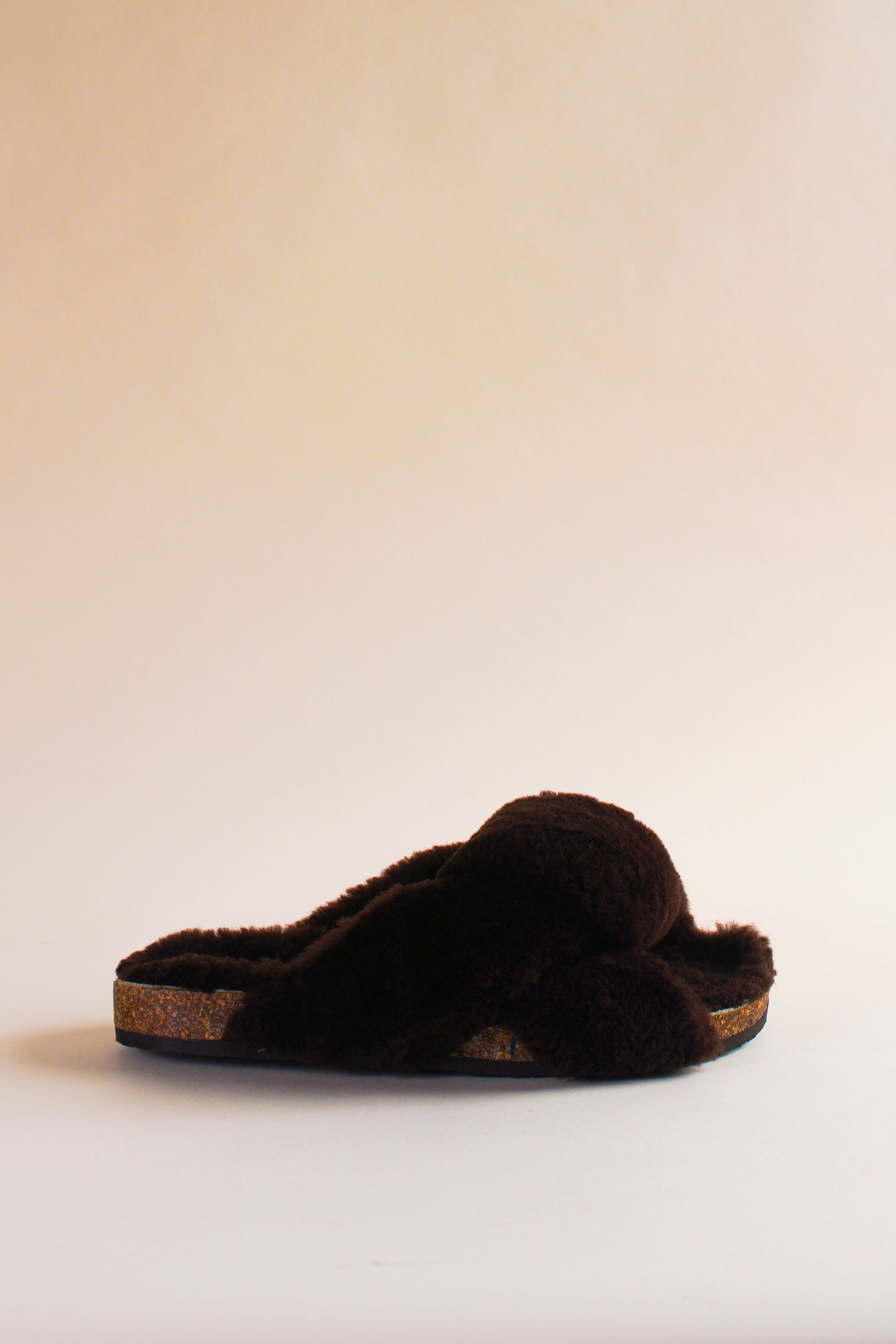 Brother Vellies Teddy Togo in Espresso Shearling