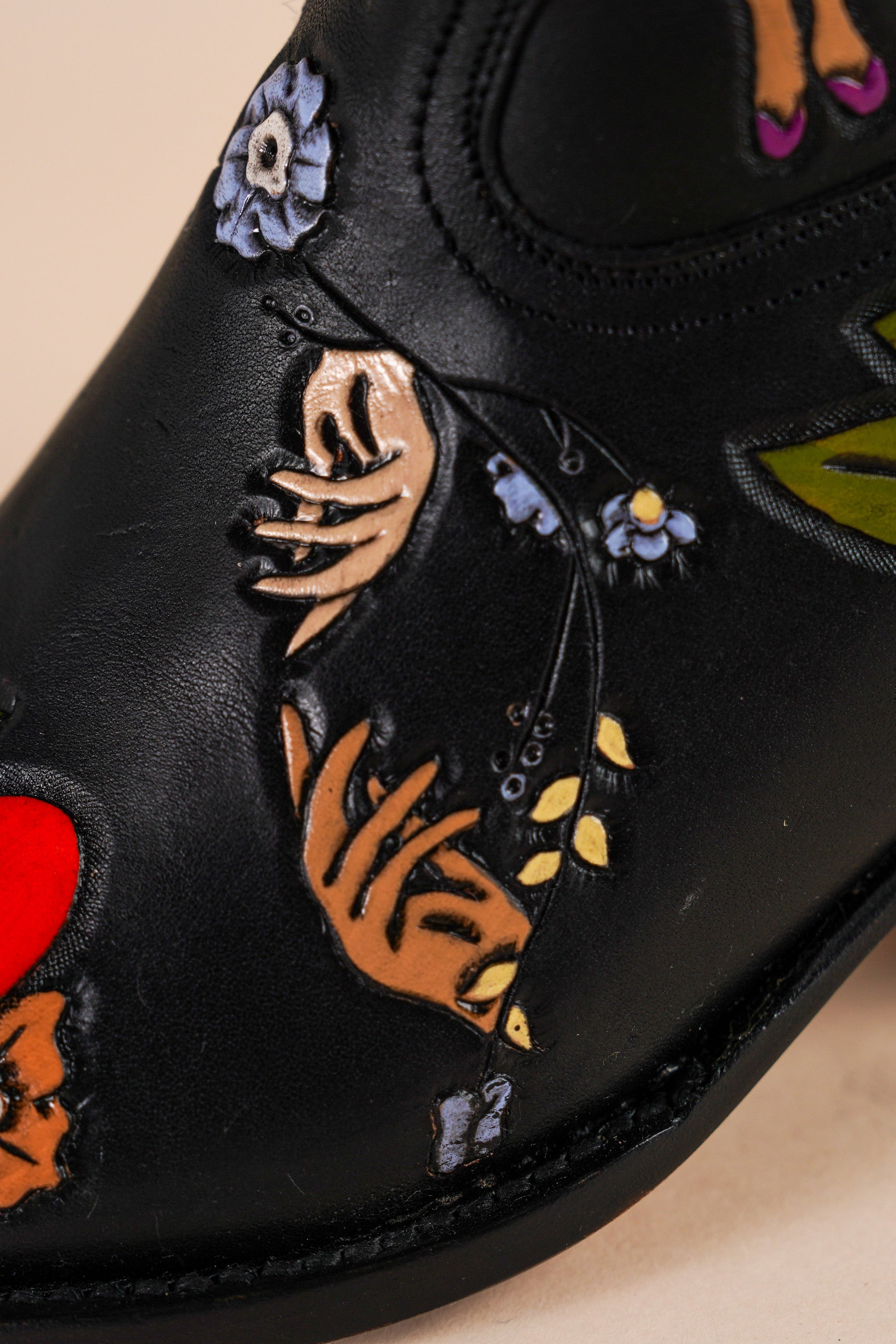 My Body My Choice Doodle Cowboy Boot in Midnight