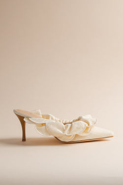 Brother Vellies Stell Mule in Ivory