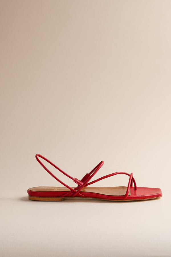 Trieste Sandal in Ruby Red
