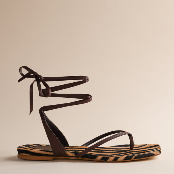 Tyla Sandal in Honey Zebra – Brother Vellies