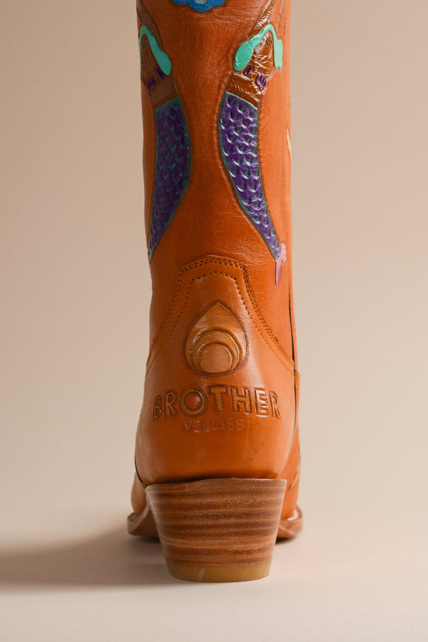 Mermaid Doodle Cowboy Boot