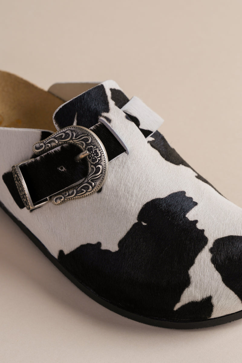 Women's Greg Shoe in Black Cow