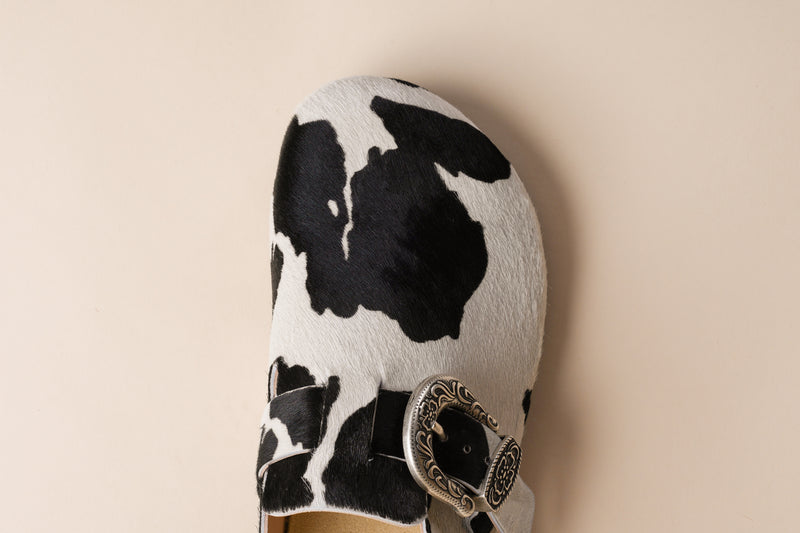 Women's Greg Shoe in Black Cow