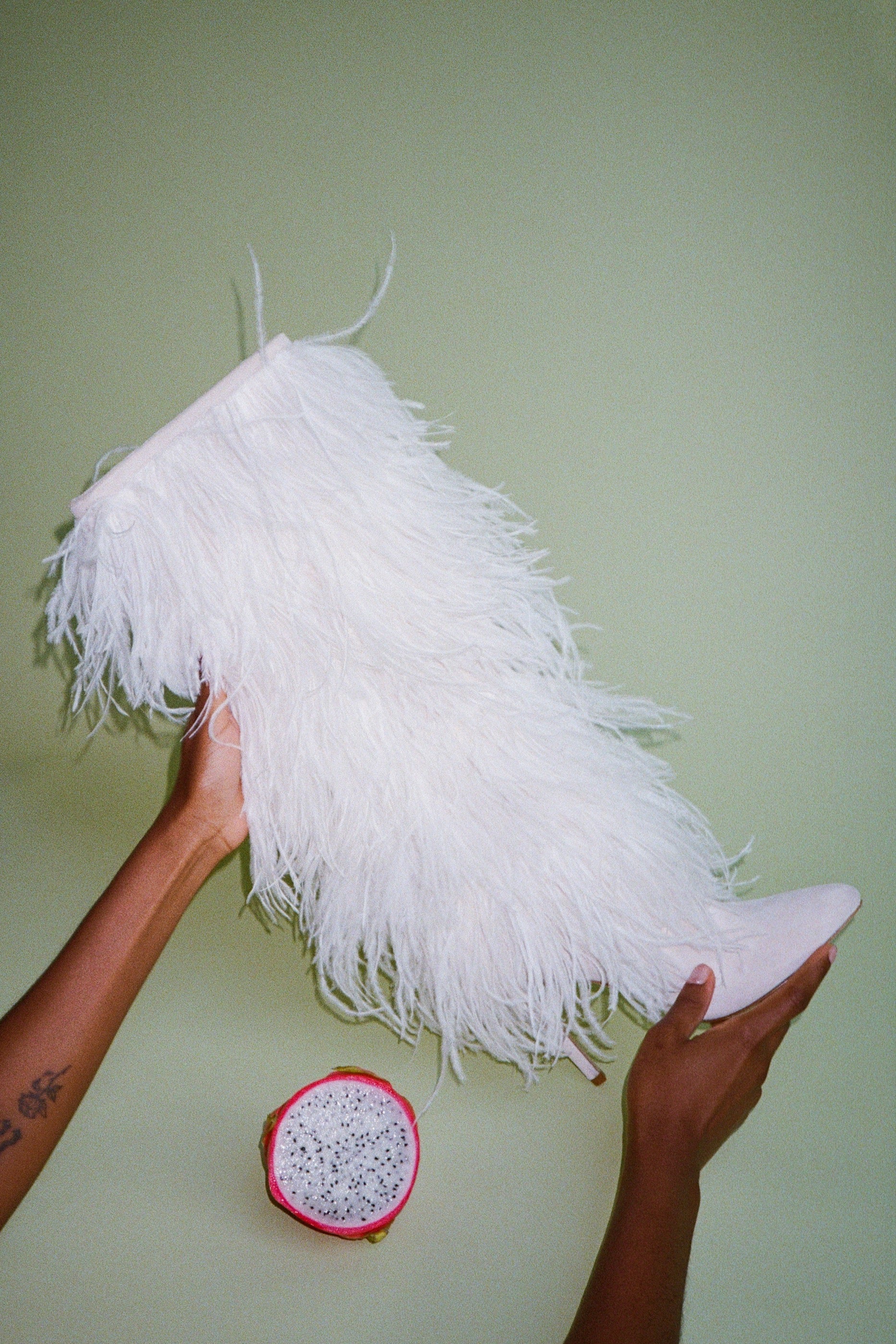 Palms Boot in Ivory Bird