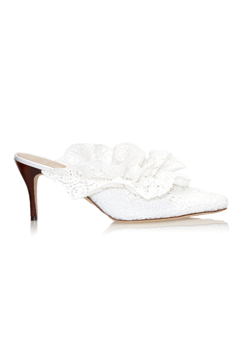 Stell Mule in Lagos Lace
