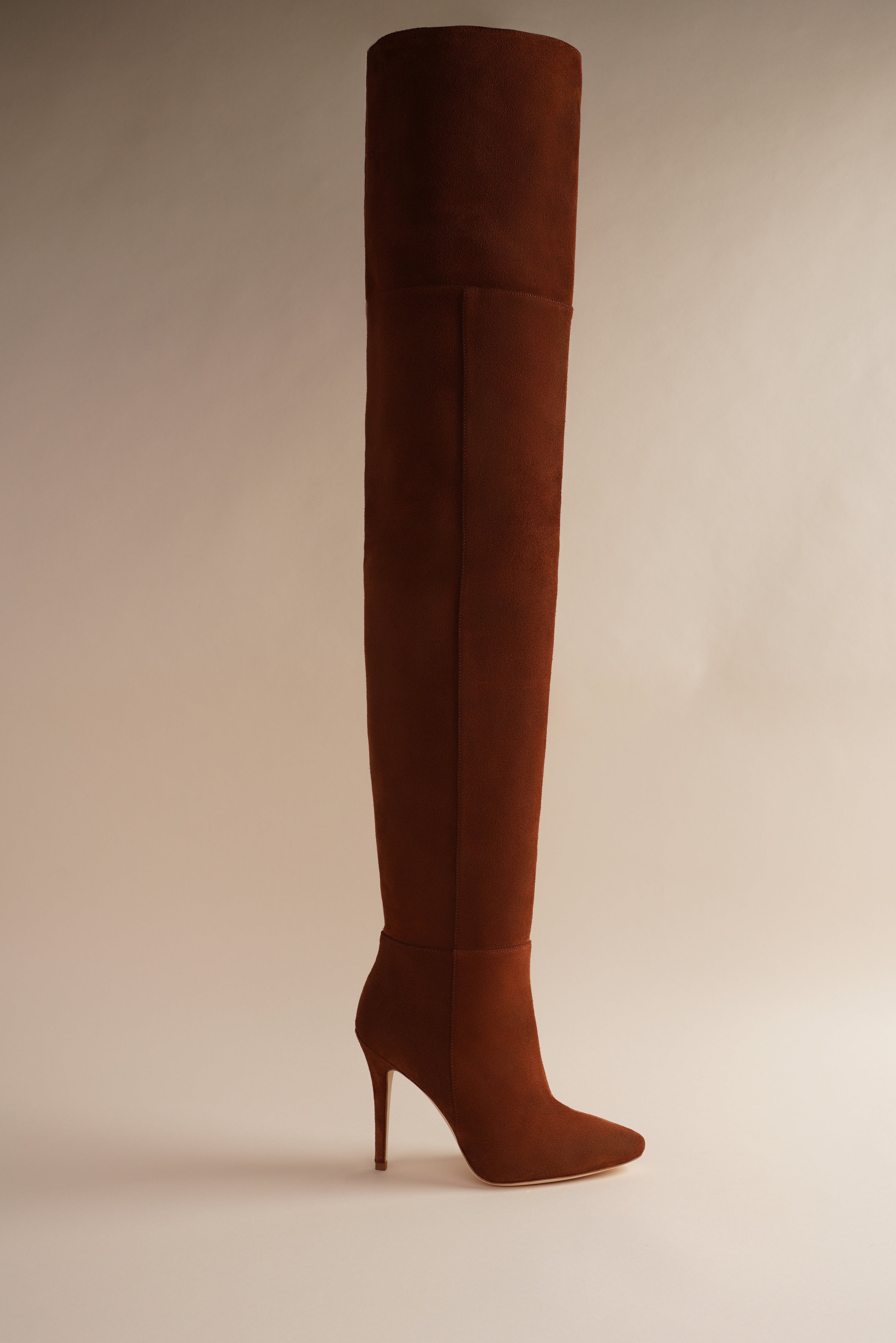 Allora OTK Boot in Cognac Suede