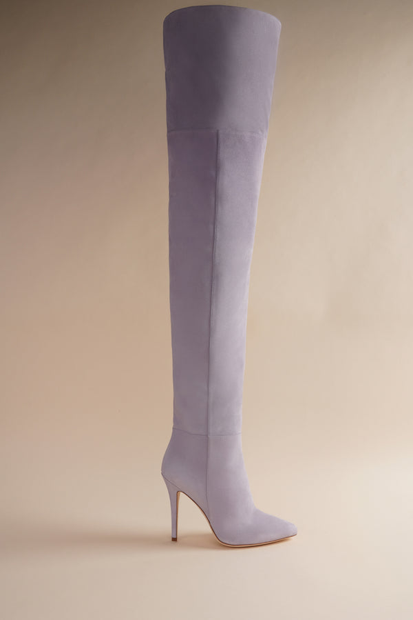 Allora Over The Knee Boot in Lavender Suede