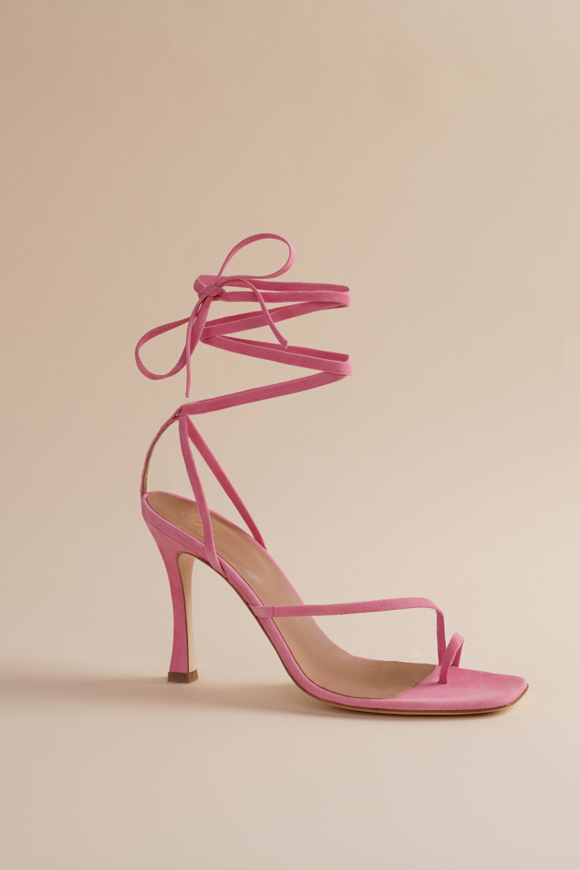 Bike Shoe in Flamingo Pink Suede