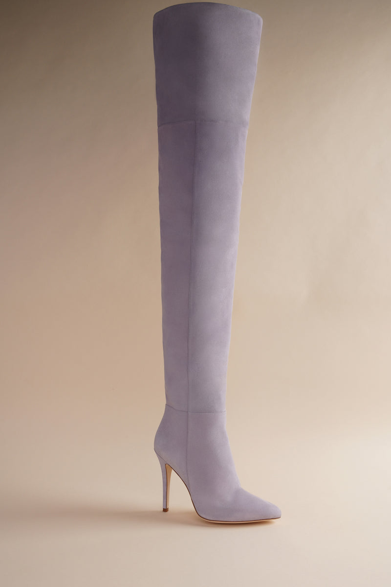 Allora Over The Knee Boot in Lavender Suede
