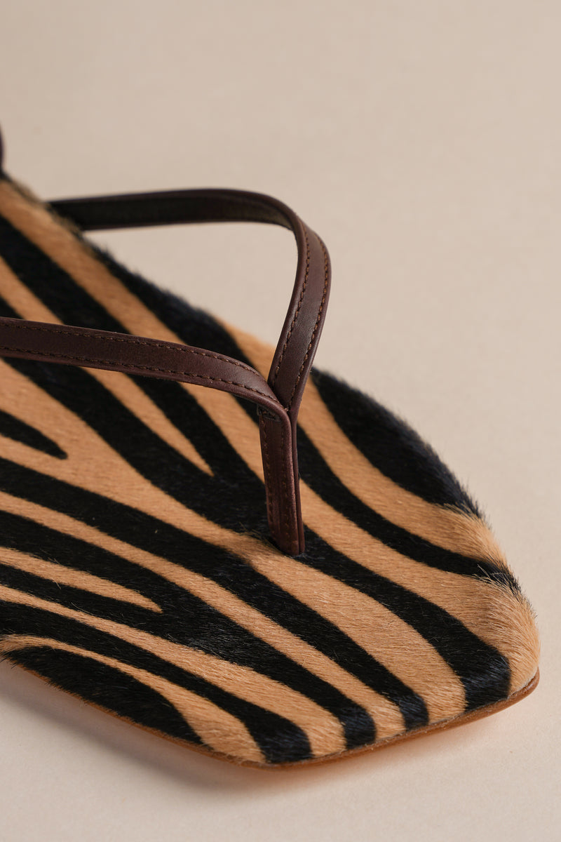 Tyla Sandal in Honey Zebra